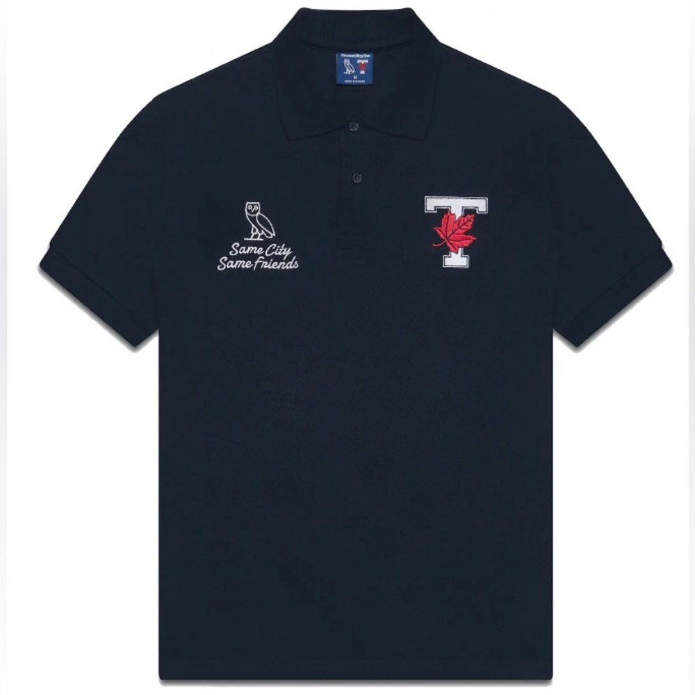 OVO x UOT (University of Toronto) 2021 Polo Shirt Navy Size XL BNWT